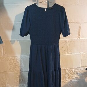 Chic Navy Long Sleeve Dress